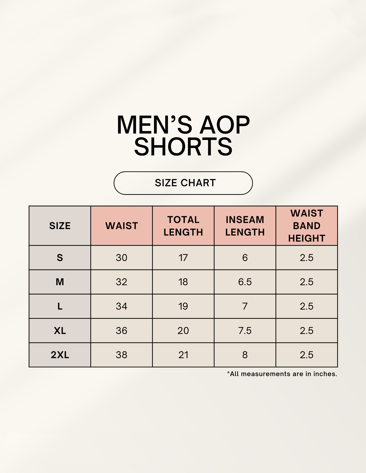 Color_Size Chart