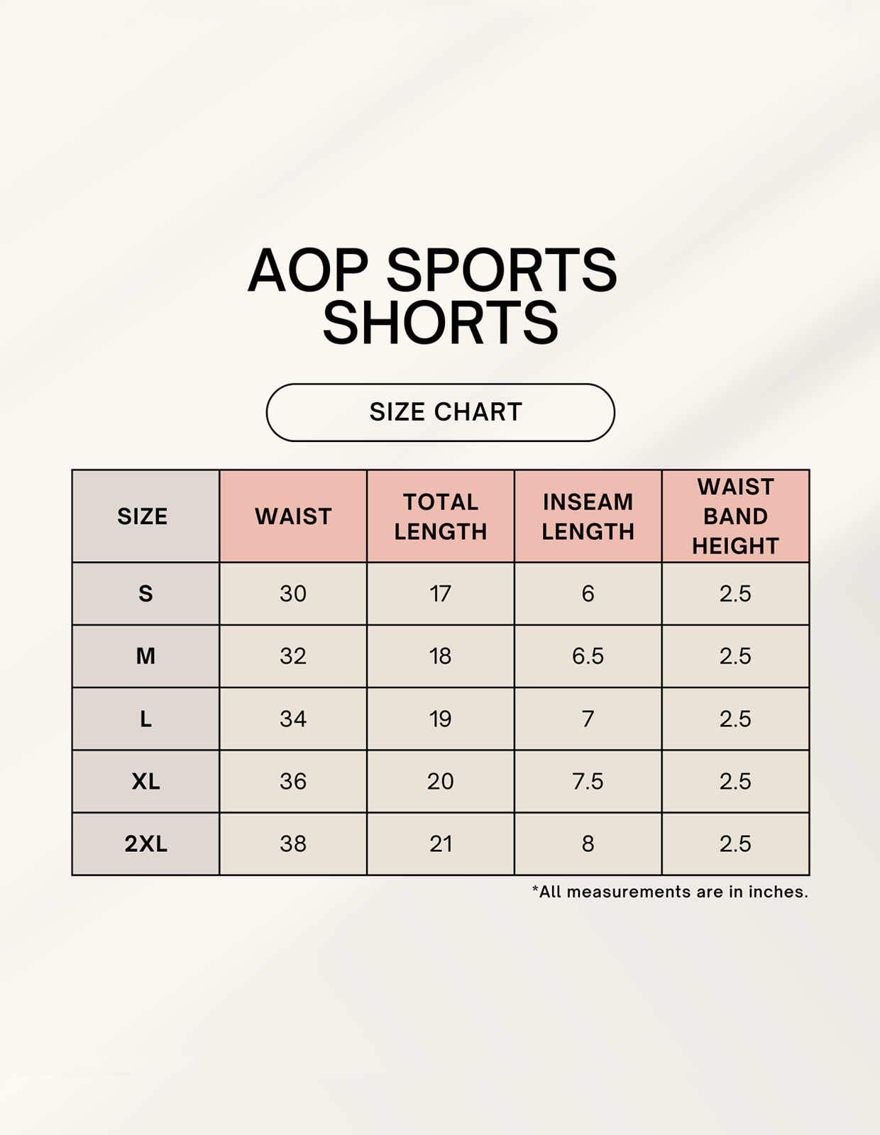 Color_Size Chart
