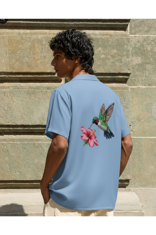 Hummingbird Bloom Oversized Shirt – Unisex | The Desicult
