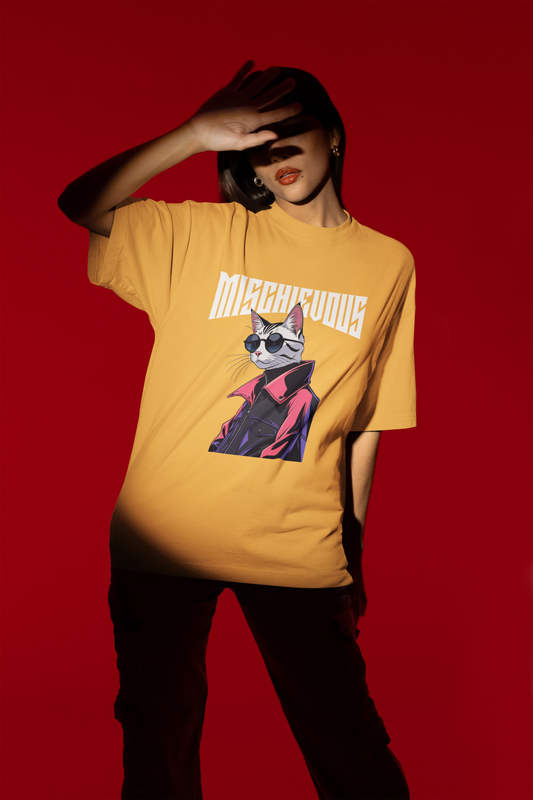Mischievous Cat Oversized Classic T-Shirt – Urban Cool