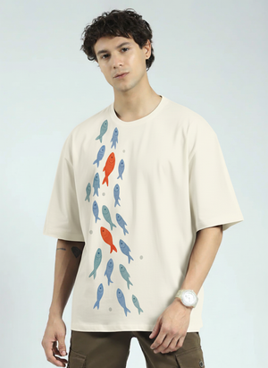 Flowing Fish Oversized Tee – Unisex | The Desicult