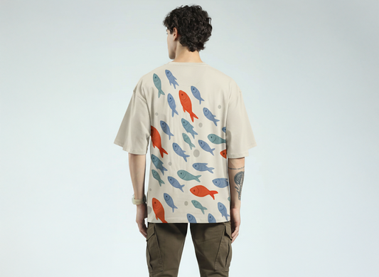 Flowing Fish Oversized Tee – Unisex | The Desicult